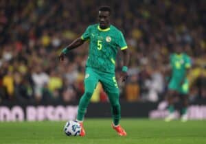 Idrissa Gana Gueye vom Senegal kontrolliert den Ball beim Freundschaftsspiel zwischen Brasilien und Senegal im Emirates Stadium am 15. November 2025 in London. Ryan Pierse / Getty Images