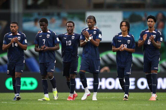 Die Spieler von Kap Verde bejubeln den Sieg im Elfmeterschießen gegen Finnland bei der FIFA Series im Eden Park in Auckland, Neuseeland am 30. März 2026. Phil Walter / Getty Images