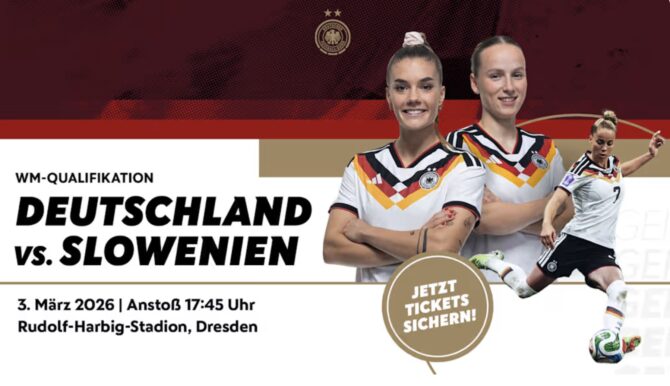 Frauen Nationalmannschaft: Länderspiel-Tickets fürs Slowenien-Spiel in Dresden (Foto DFB)