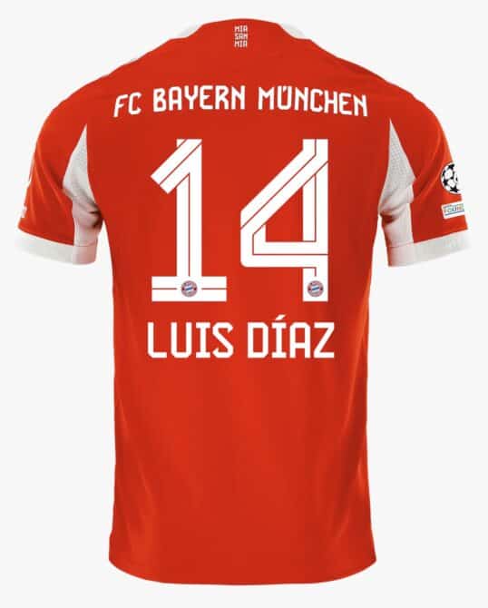Luis Diaz im FC Bayern Trikot mit der Rückennummer 14
