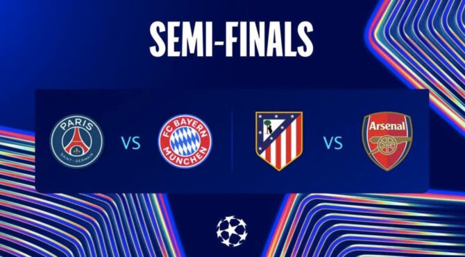 Die Halbfinale der UEFA Champions League 2025/26 sind ausgelost: Paris Saint-Germain trifft auf den FC Bayern München, Atlético Madrid bekommt es mit dem FC Arsenal zu tun.