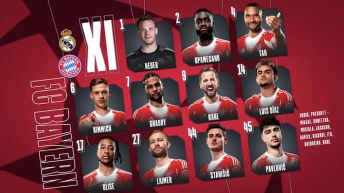 Fußball heute Aufstellung - Wie spielt FC Bayern heute gegen Real Madrid? Kann Kane spielen?