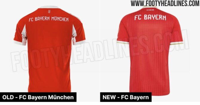 FC Bayern Trikots - so verändert sich die Rückseite