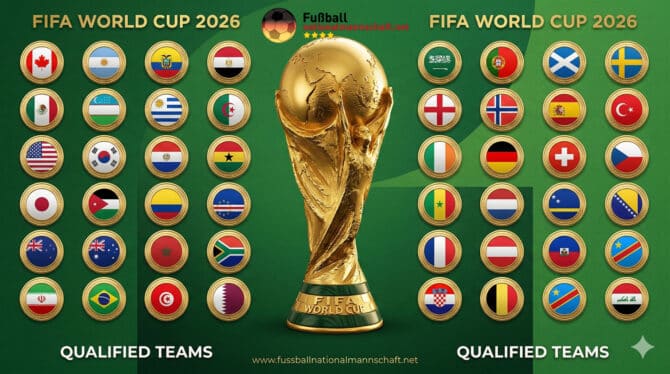 Das sind die WM 2026 Teilnehmer - Alle WM Teilnehmer - Wer hat sich für die WM 2026 qualifiziert?