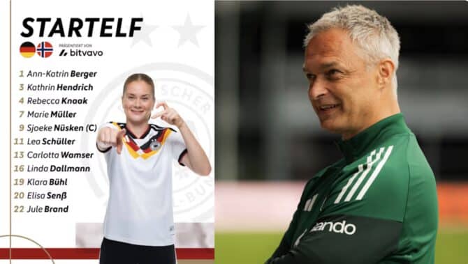 Frauen Fußball Länderspiel Aufstellung: Ohne DFB Kapitänin Gwinn, dafür ist Sjoeke Nüsken