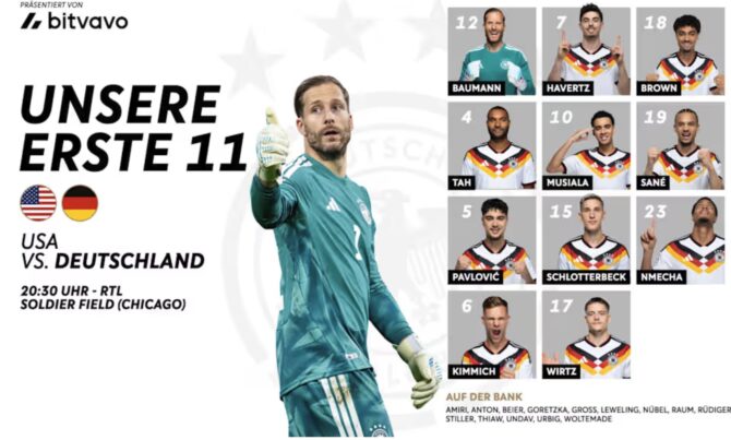 Fußball heute Aufstellung Update 19:30 Uhr - WM-Generalprobe mit Sané und Havertz