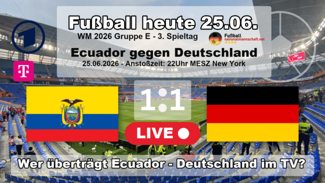 Fußball heute WM live MagentaTV - 1:1 - Wer überträgt Curaçao vs. Elfenbeinküste live im TV? ARD, ZDF oder MagentaTV!