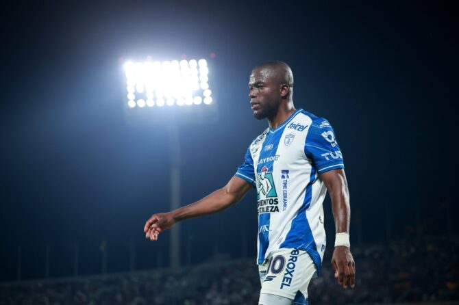 Enner Valencia von Pachuca im Halbfinal-Rückspiel der Liga MX gegen Pumas UNAM. Die Begegnung der Torneo Clausura 2026 fand am 17. Mai 2026 im Estadio Olímpico Universitario in Mexiko-Stadt statt. (Hector Vivas / Getty Images South America via Getty Images)