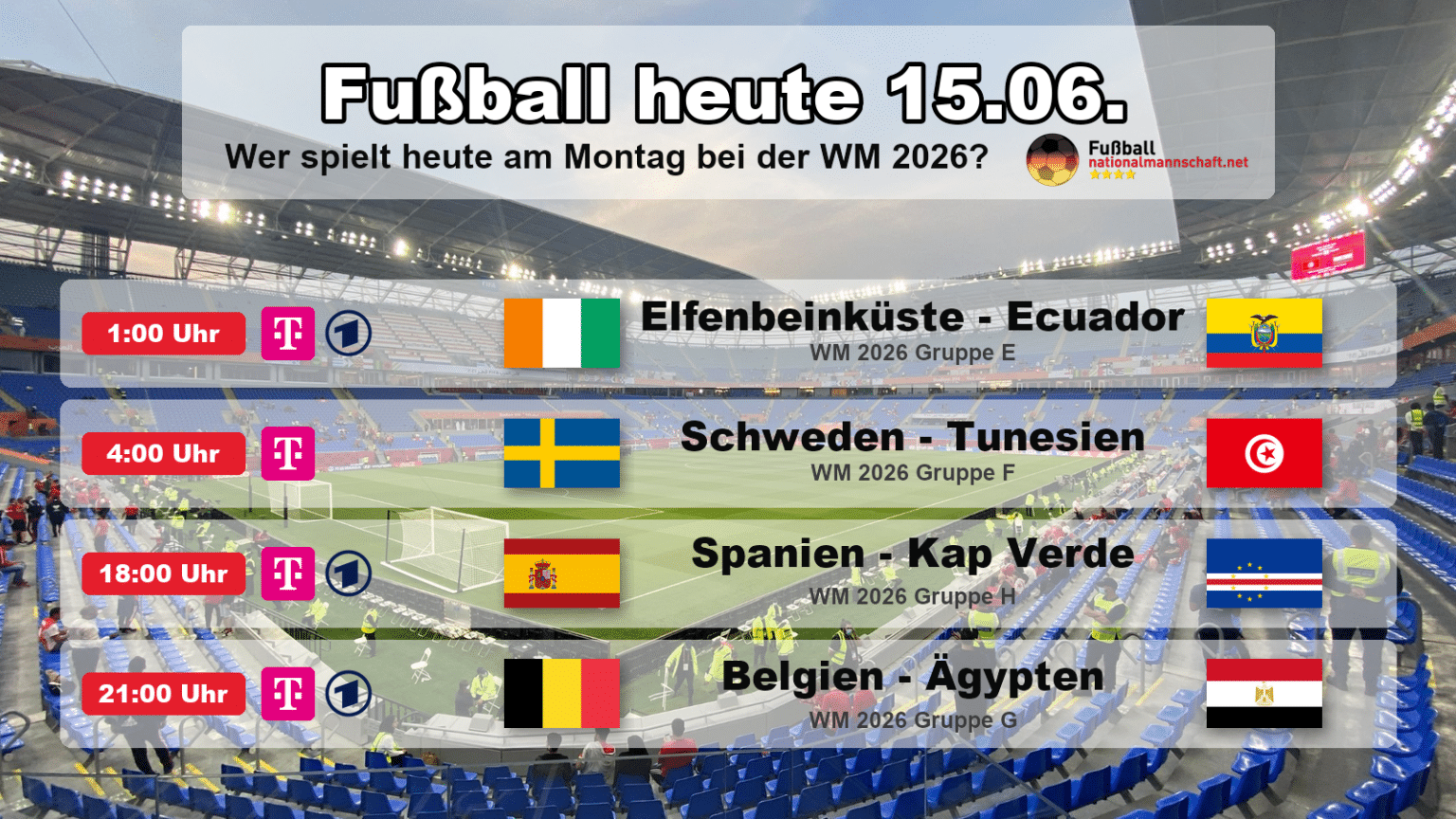 Fu ball Heute WM Spielplan Wer Spielt Heute Am Montag Bei WM 2026 fu-ball-heute-wm-spielplan-wer-spielt-heute-am-montag-bei-wm-2026