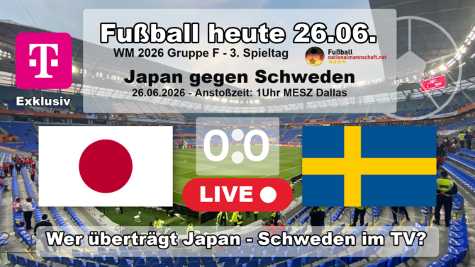 Fußball heute WM live im TV: 0:0 - Wer überträgt Japan gegen Schweden live im TV? ARD, ZDF oder MagentaTV!