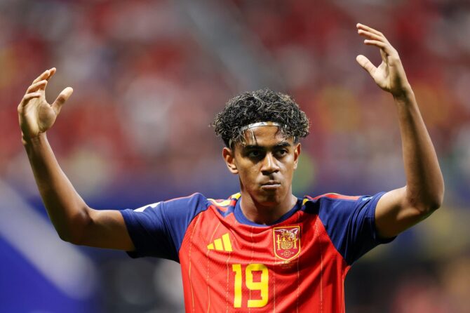 Spaniens Jungstar Lamine Yamal beim WM-2026-Gruppenspiel der Gruppe H gegen Saudi-Arabien im Atlanta Stadium am 21. Juni 2026 in Atlanta. Justin Setterfield / Getty Images