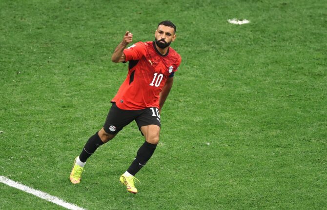 Mohamed Salah bejubelt seinen Treffer zum 2:0 für Ägypten im WM-Gruppenspiel der Gruppe G gegen Neuseeland am 21. Juni 2026 im BC Place in Vancouver. Der Kapitän und Superstar der Pharaonen war erneut der entscheidende Mann seiner Mannschaft. Alex Grimm / Getty Images