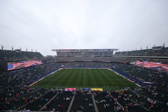 Blick ins Philadelphia Stadium vor dem Gruppenspiel der Gruppe L bei der Fußball-Weltmeisterschaft 2026 zwischen Kroatien und Ghana am 27. Juni 2026 in Philadelphia, Pennsylvania. Kevin C. Cox / Getty Images