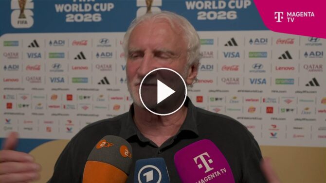 DFB-Sportdirektor Rudi Völler im MagentaTV-Interview nach dem WM-Aus gegen Paraguay.