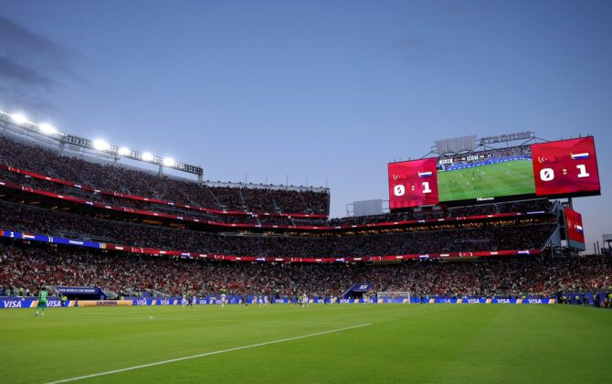 Innenansicht des San Francisco Bay Area Stadium während des WM-2026-Gruppenspiels zwischen der Türkei und Paraguay am 19. Juni 2026 in Santa Clara. (Richard Heathcote / Getty Images)