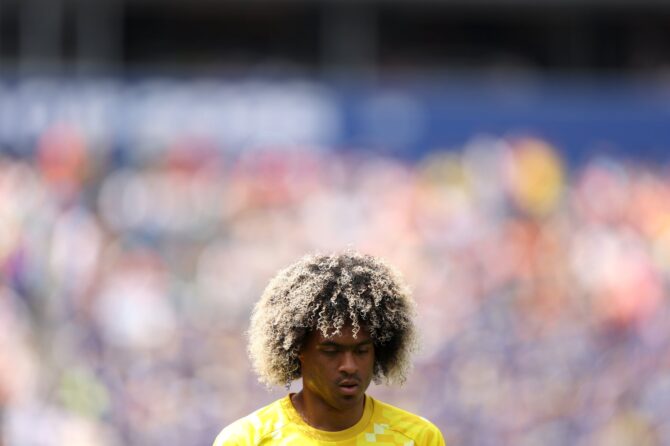 Der Curaçao-Nationalspieler Tahith Chong vor dem WM-Gruppenspiel der Gruppe E gegen die Elfenbeinküste im Philadelphia Stadium. Die Partie wurde am 25. Juni 2026 in Philadelphia ausgetragen. Darrian Traynor / Getty Images