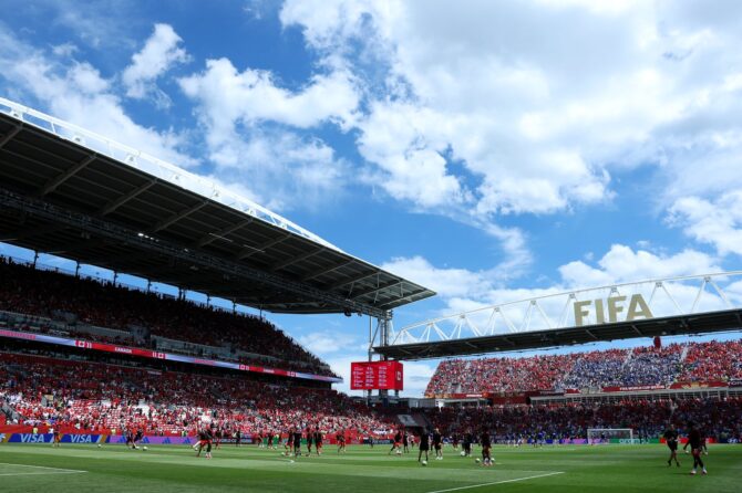 Ein Panoramablick ins Innere des Toronto Stadiums vor dem WM-2026-Gruppenspiel der Gruppe B zwischen Kanada und Bosnien-Herzegowina am 12. Juni 2026 in Toronto, Ontario. (Francois Nel / Getty Images North America via Getty Images)