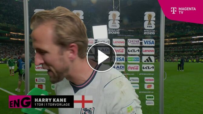 Harry Kane im MagentaTV-Interview nach Englands 3:2 gegen Mexiko.