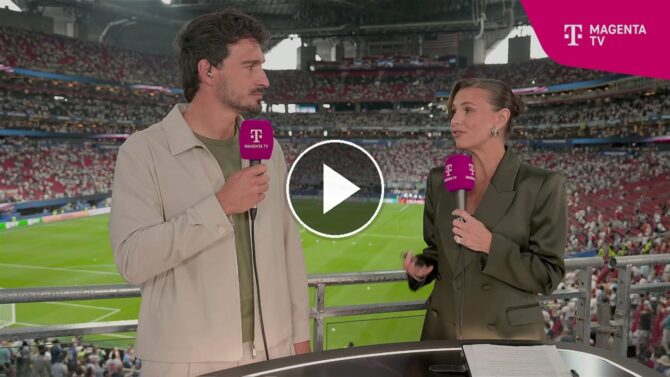 Mats Hummels spricht bei MagentaTV über Thomas Tuchel vor dem WM-Halbfinale England gegen Argentinien. (Screenshot: MagentaTV)
