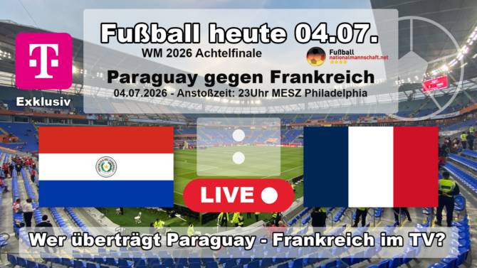 Wer überträgt Paraguay gegen Frankreich? Das WM 2026 Achtelfinale läuft exklusiv bei MagentaTV.