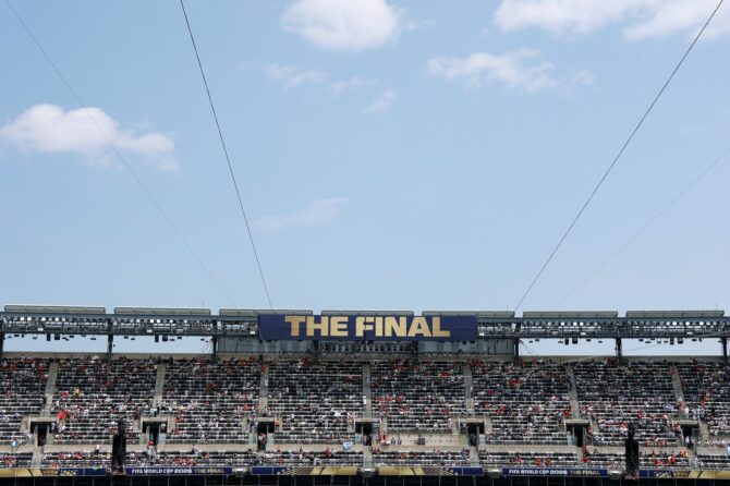 Blick in das MetLife Stadium vor den Toren New Yorks vor dem WM-Finale 2026 zwischen Spanien und Argentinien am 19. Juli 2026. (Elsa / Getty Images North America via Getty Images)
