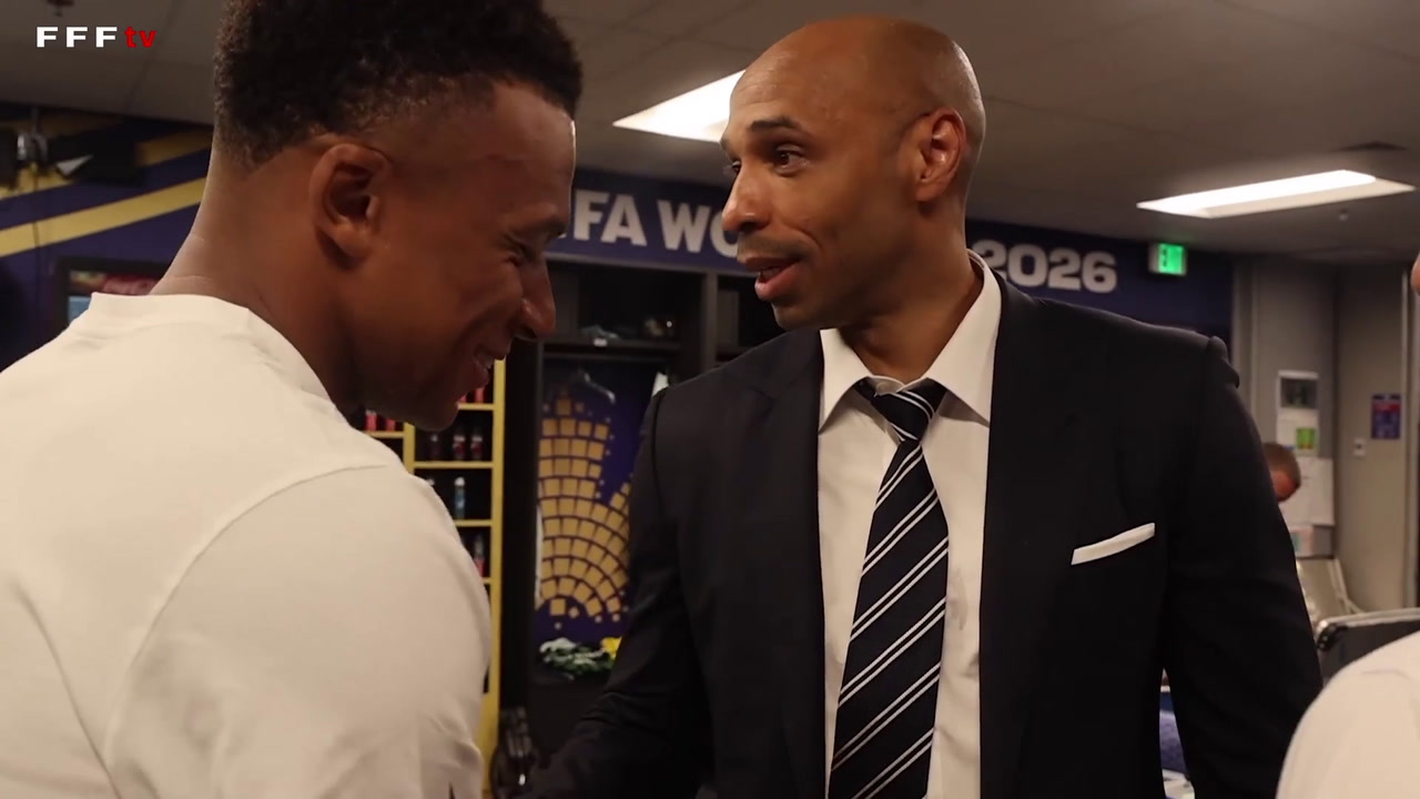 WM 2026 Video: Thierry Henry feiert mit Mbappé nach WM-Sieg gegen Marokko