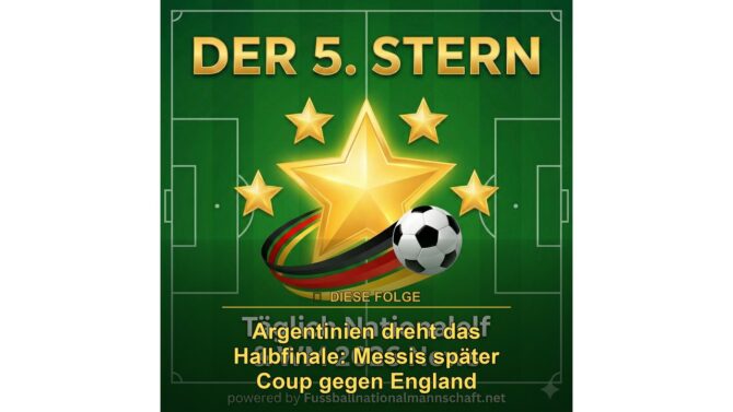 Podcast Der 5. Stern zur WM 2026: Analyse zu Argentiniens 2:1 gegen England im Halbfinale und dem Traumfinale gegen Spanien