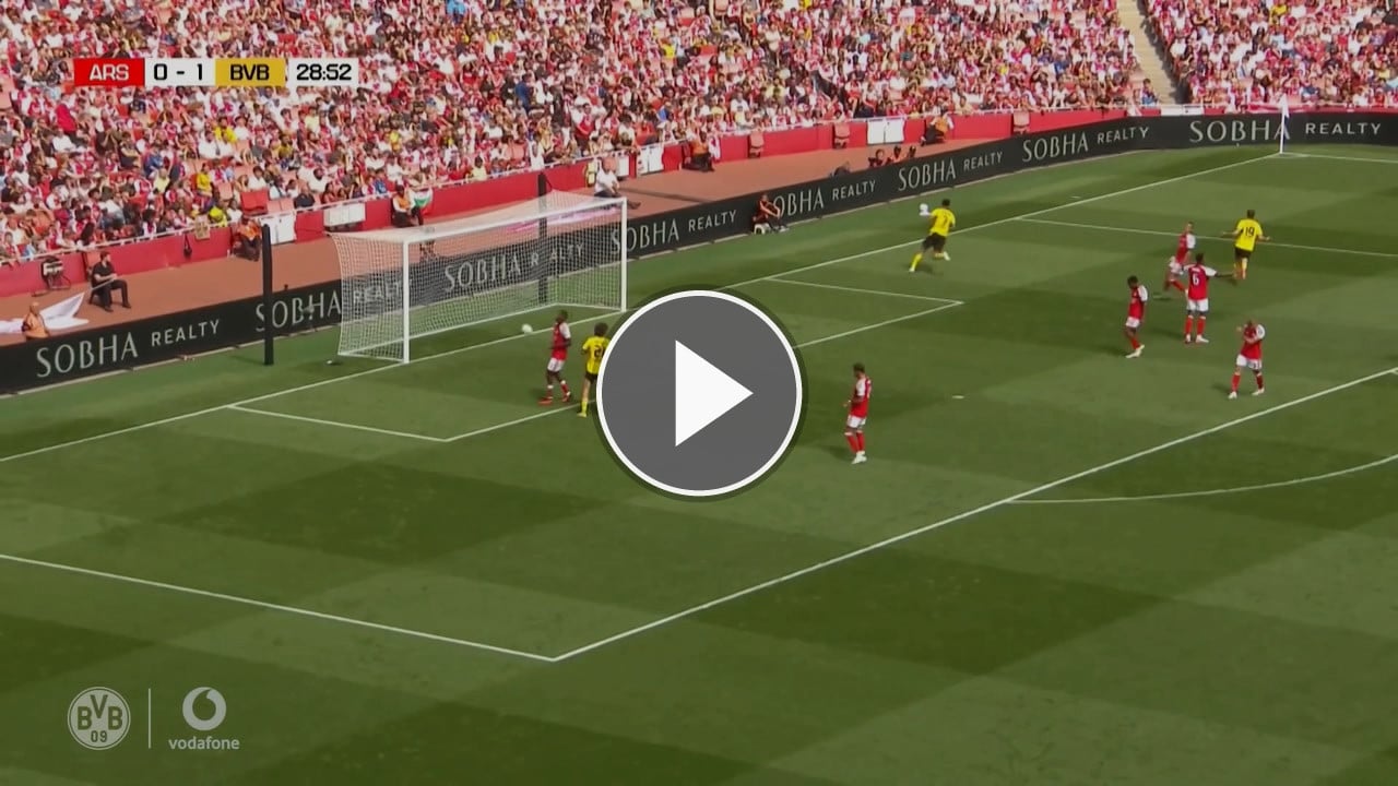 Fußball Videos Karetsas trifft: Erstes Tor für Dortmund gegen Arsenal