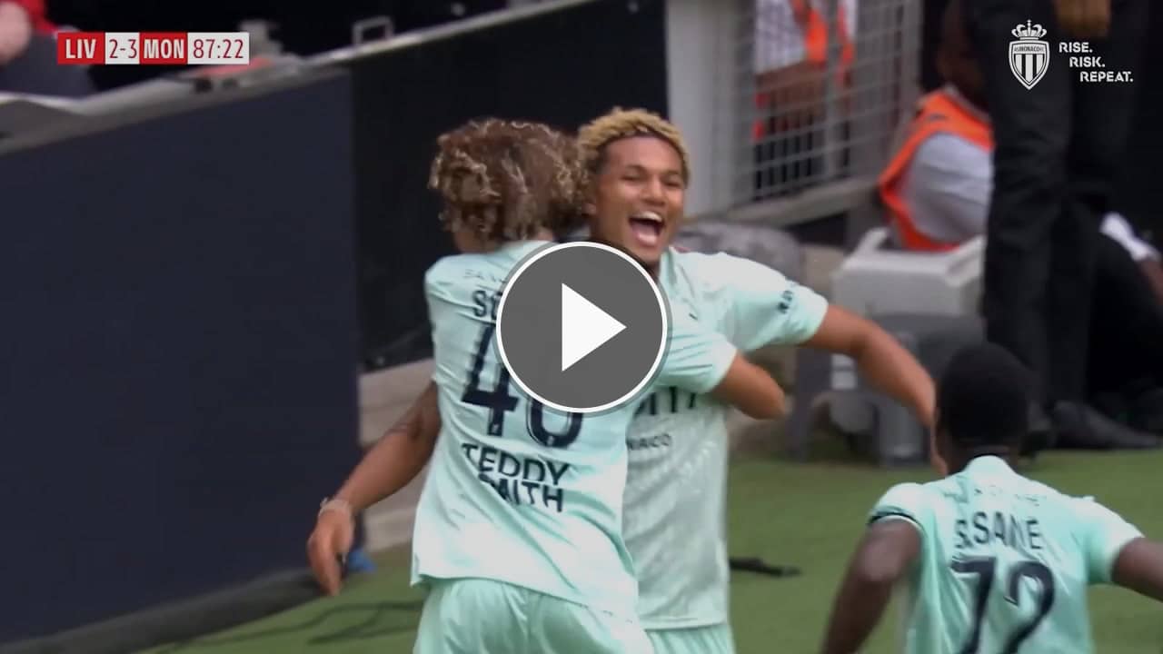 Fußball Videos Brunner köpft Monaco zu 3:2-Comeback gegen Liverpool