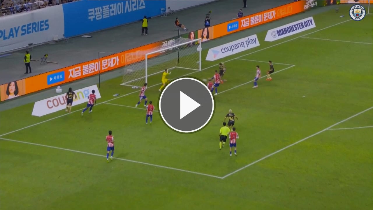 Fußball Videos Marmoush trifft doppelt: Man City schlägt Atlético 3:1