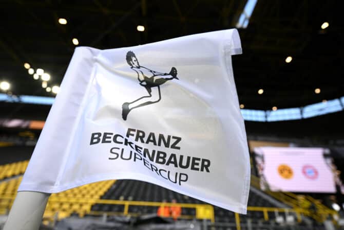 DORTMUND, DEUTSCHLAND - 22. August 2026: Innenansicht des Signal Iduna Parks vor dem Franz-Beckenbauer-Supercup zwischen Borussia Dortmund und dem FC Bayern München. (Foto: Stuart Franklin/Getty Images)