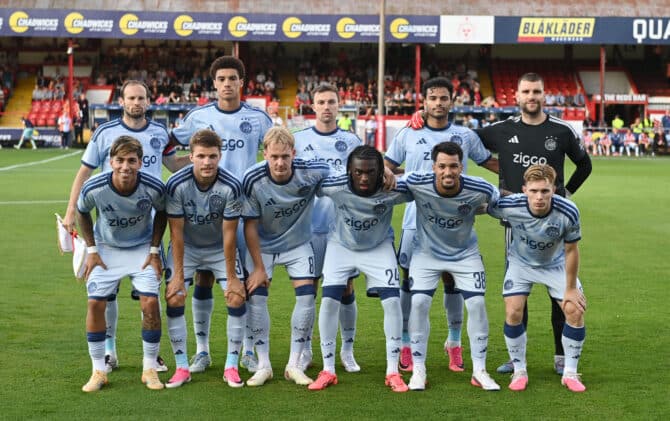 Die Startelf von Ajax vor dem Spiel gegen Shelbourne