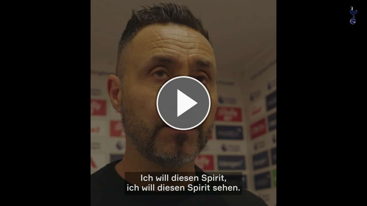 Fußball Videos De Zerbi lobt Einstellung seiner Spurs beim Remis in Forest